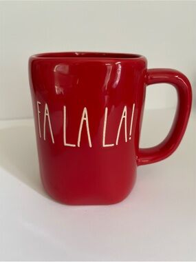 Rae Dunn Fa La La! Red Christmas Mug